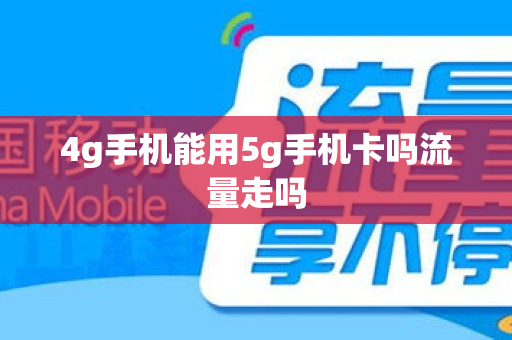 4g手机能用5g手机卡吗流量走吗