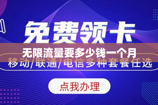 无限流量要多少钱一个月