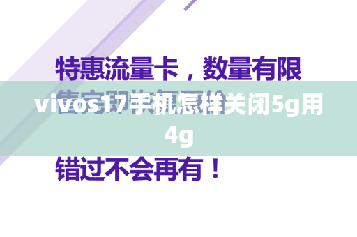 vivos17手机怎样关闭5g用4g