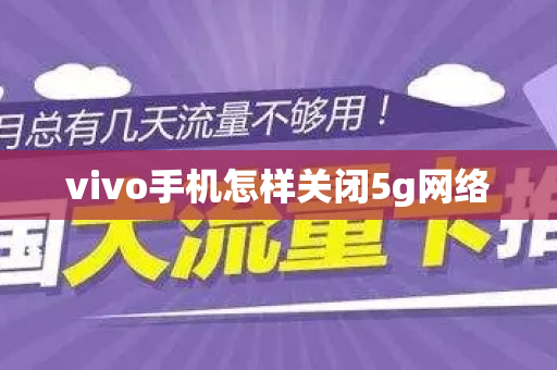 vivo手机怎样关闭5g网络