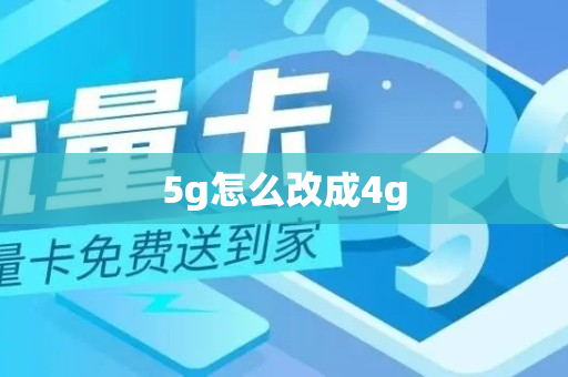 5g怎么改成4g