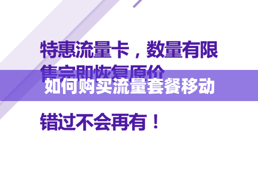 如何购买流量套餐移动