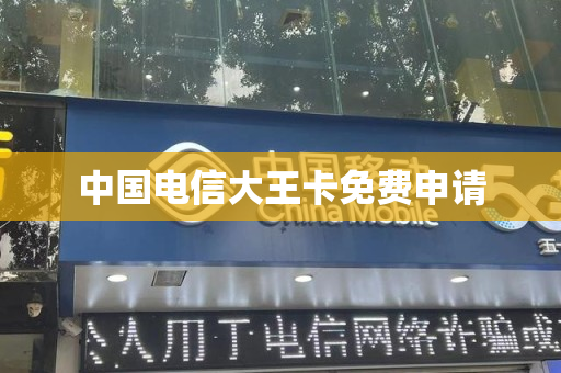 中国电信大王卡免费申请