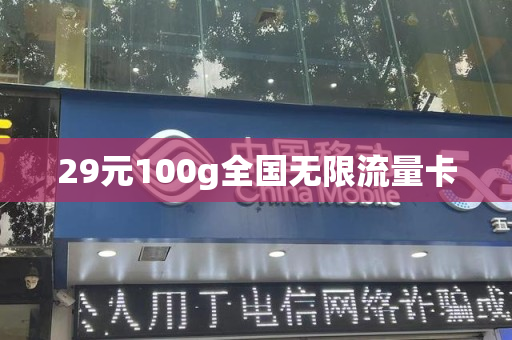 29元100g全国无限流量卡