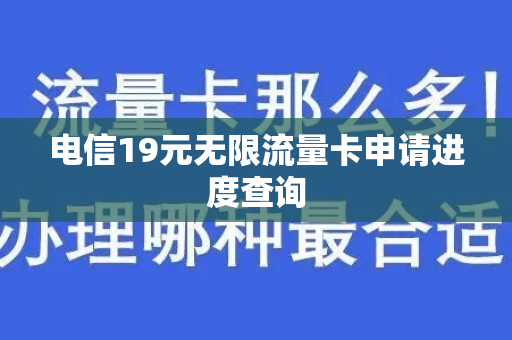 电信19元无限流量卡申请进度查询