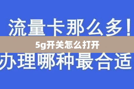 5g开关怎么打开