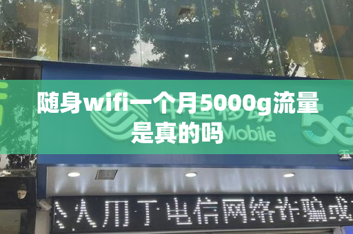 随身wifi一个月5000g流量是真的吗