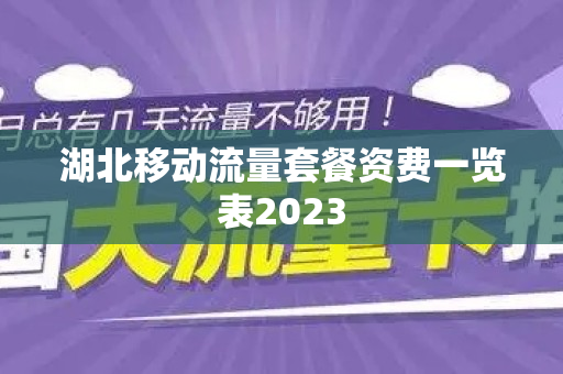 湖北移动流量套餐资费一览表2023