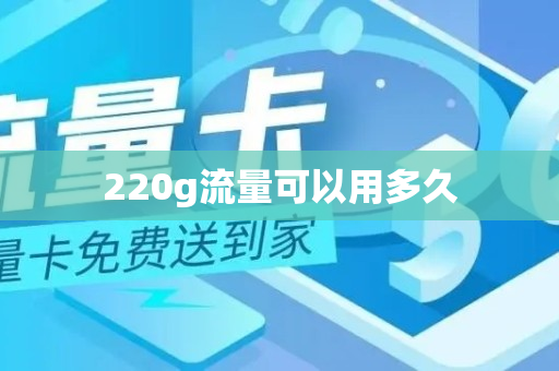 220g流量可以用多久