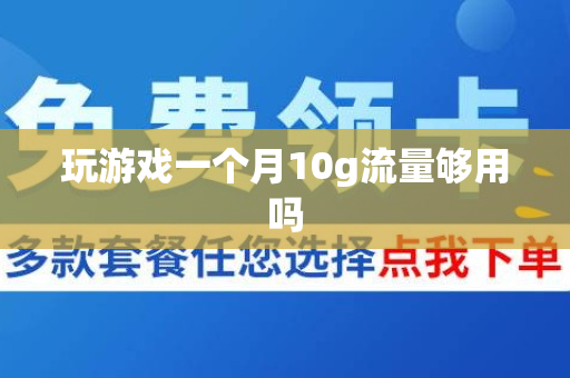 玩游戏一个月10g流量够用吗