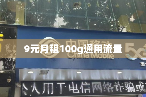 9元月租100g通用流量