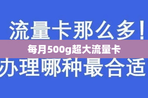 每月500g超大流量卡