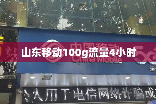 山东移动100g流量4小时