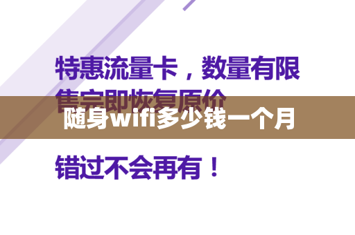 随身wifi多少钱一个月