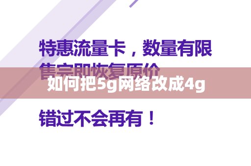 如何把5g网络改成4g