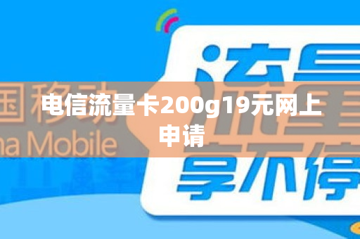 电信流量卡200g19元网上申请