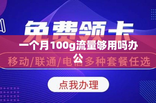 一个月100g流量够用吗办公