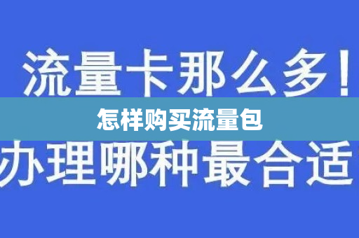 怎样购买流量包