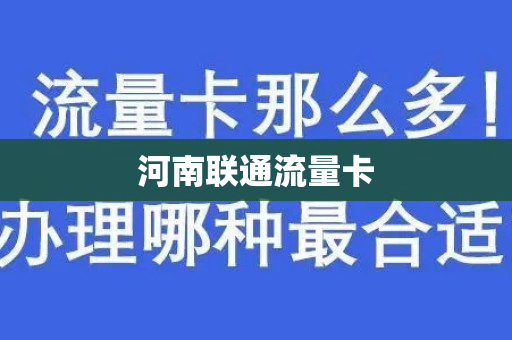 河南联通流量卡