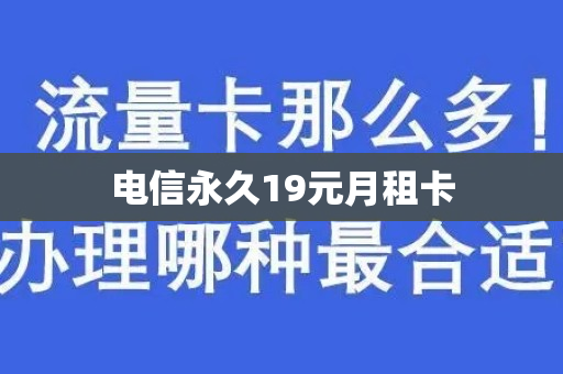 电信永久19元月租卡