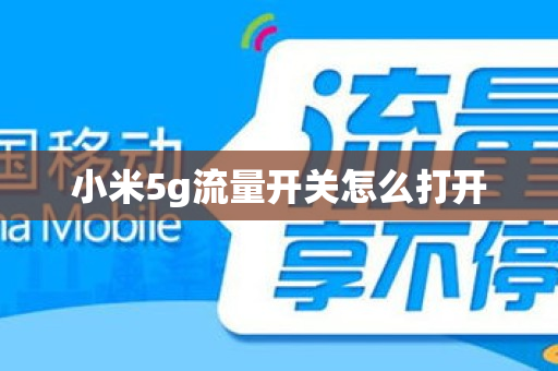 小米5g流量开关怎么打开